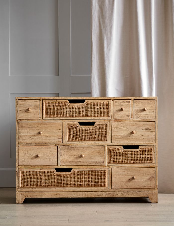 Rattan Twelve Chest Of Drawers - Lakkadhaara