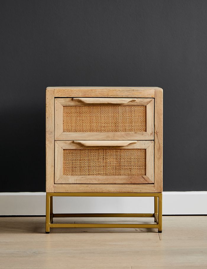 Rattan Webbed Side Table - Lakkadhaara