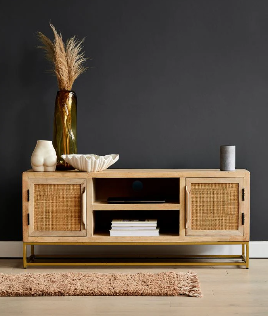 Rattan Webbed TV unit - Lakkadhaara