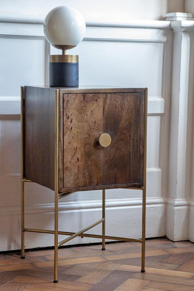 Retro Mango Wood Bedside Table - Lakkadhaara
