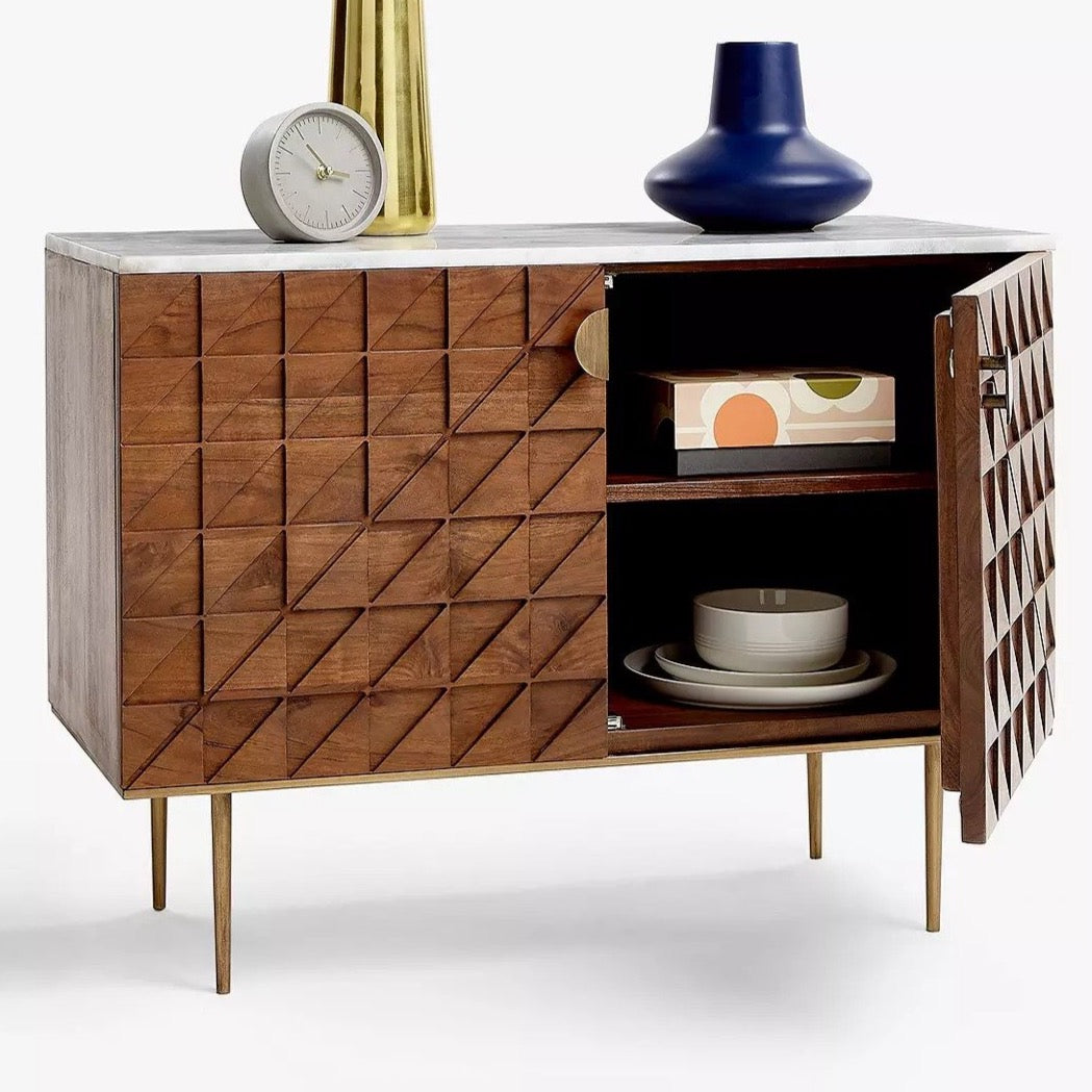 Romulus Marble cut Cabinet - Lakkadhaara