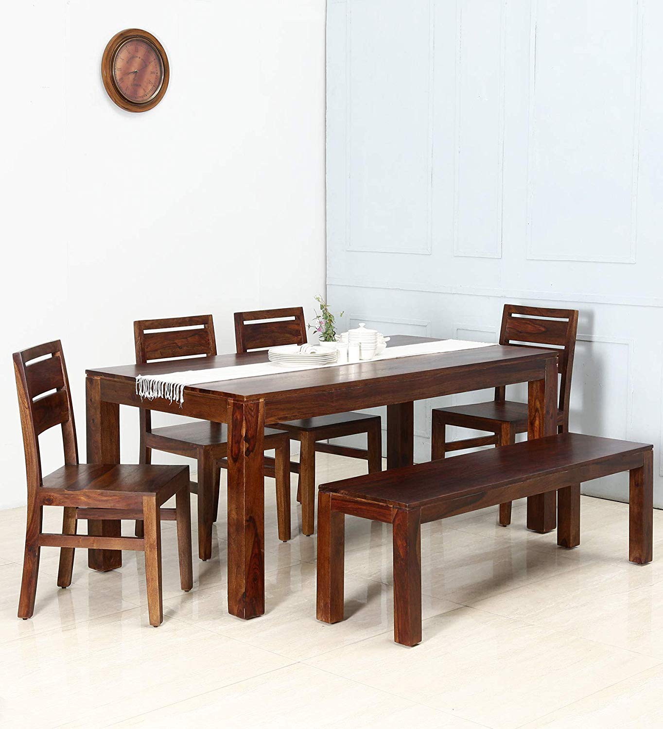 Teen Panti Six Seater Solid Wood Dining Set
