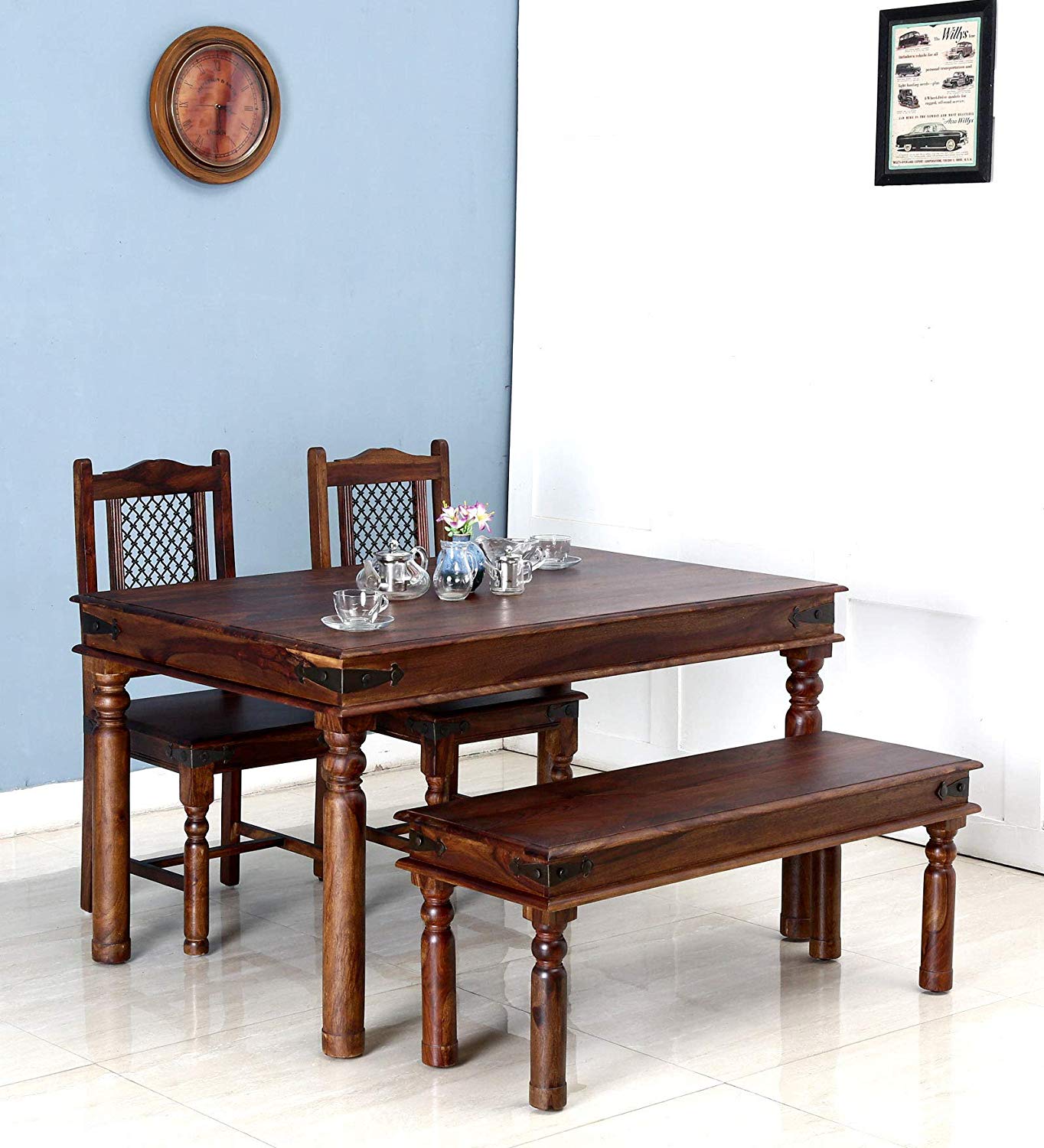 Jodhpur Solid Wood Six Seater Dining Set