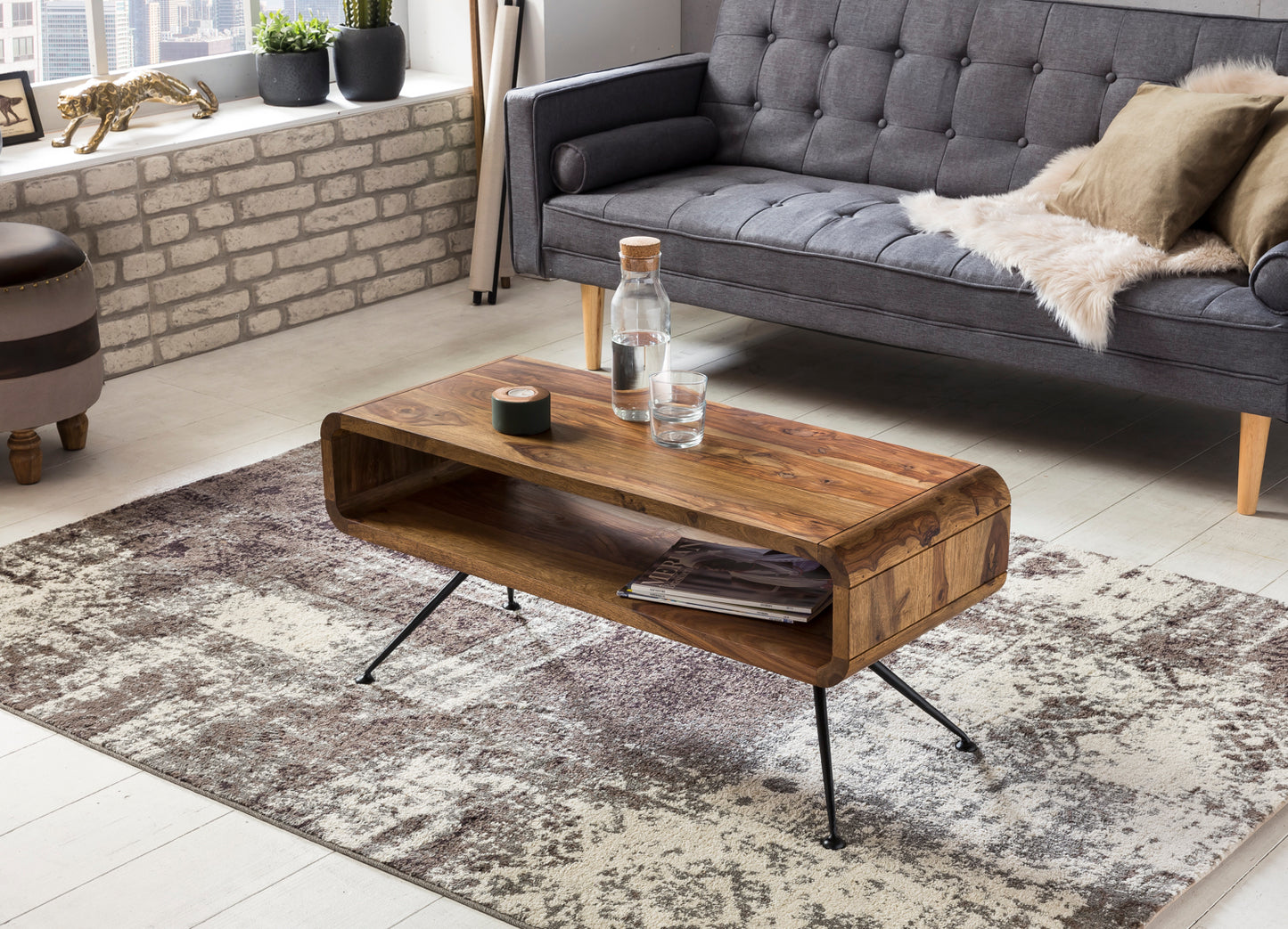 Sheera Solid Wood Center Table - Lakkadhaara