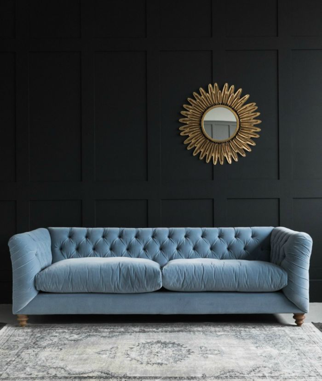 Theseus Chesterfield Four Seater Sofa - Lakkadhaara