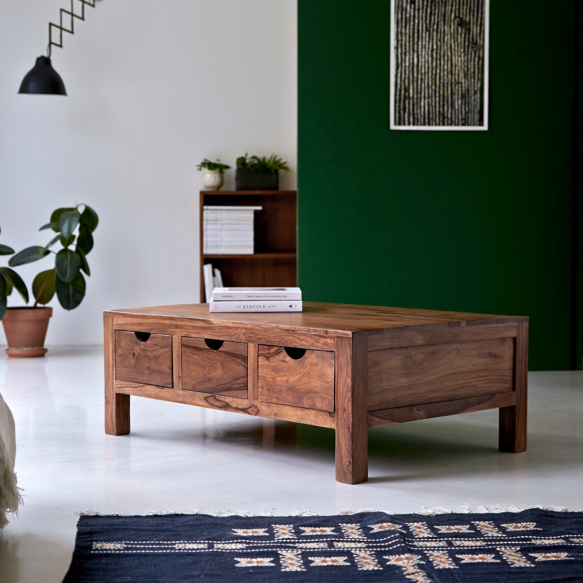 Timaru Coffee Table With Six Drawers - Lakkadhaara