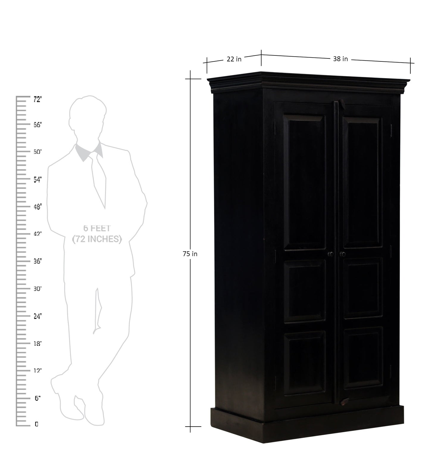Urban Solid Wood Wardrobe - Lakkadhaara