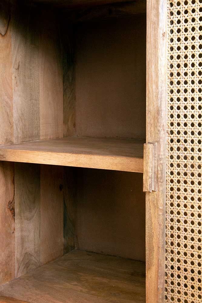Cane Two-Door Cabinet