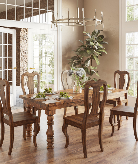 Ameli Solid Wood Dining Table - Lakkadhaara