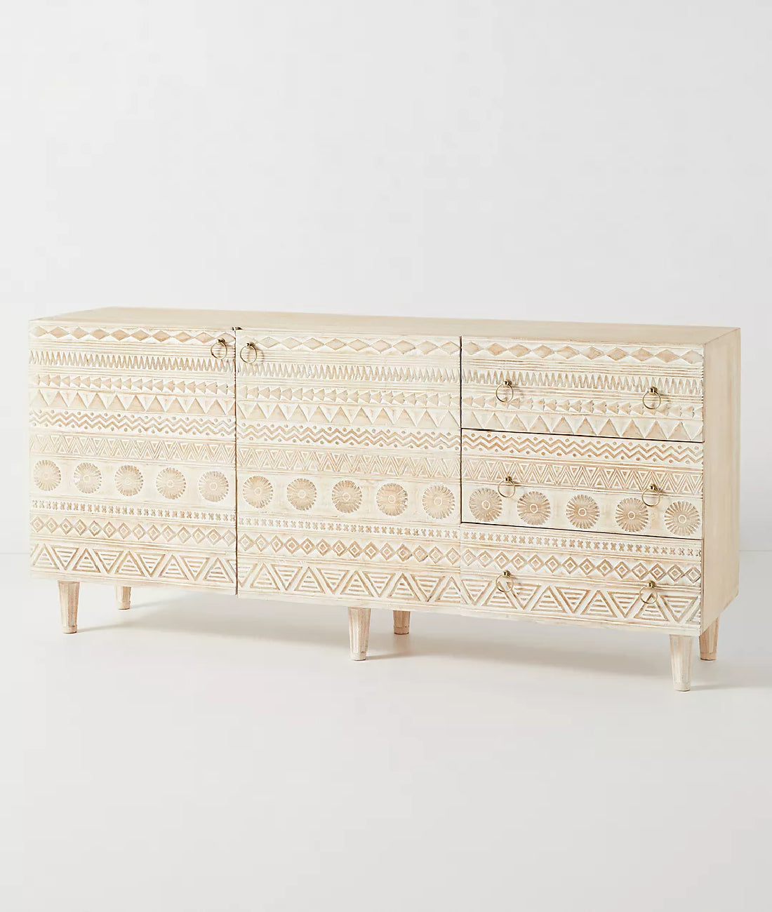 Apollo Carved Mango Wood Sideboard - Lakkadhaara