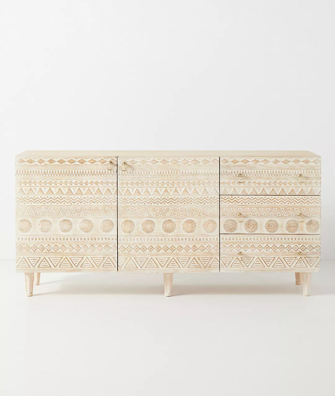 Apollo Carved Mango Wood Sideboard - Lakkadhaara