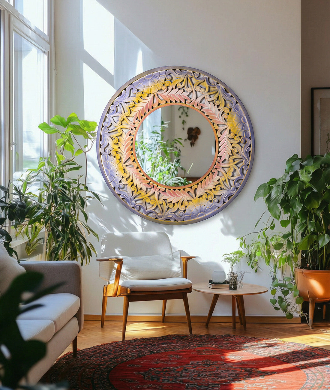 Bhaarav Carved Mirror