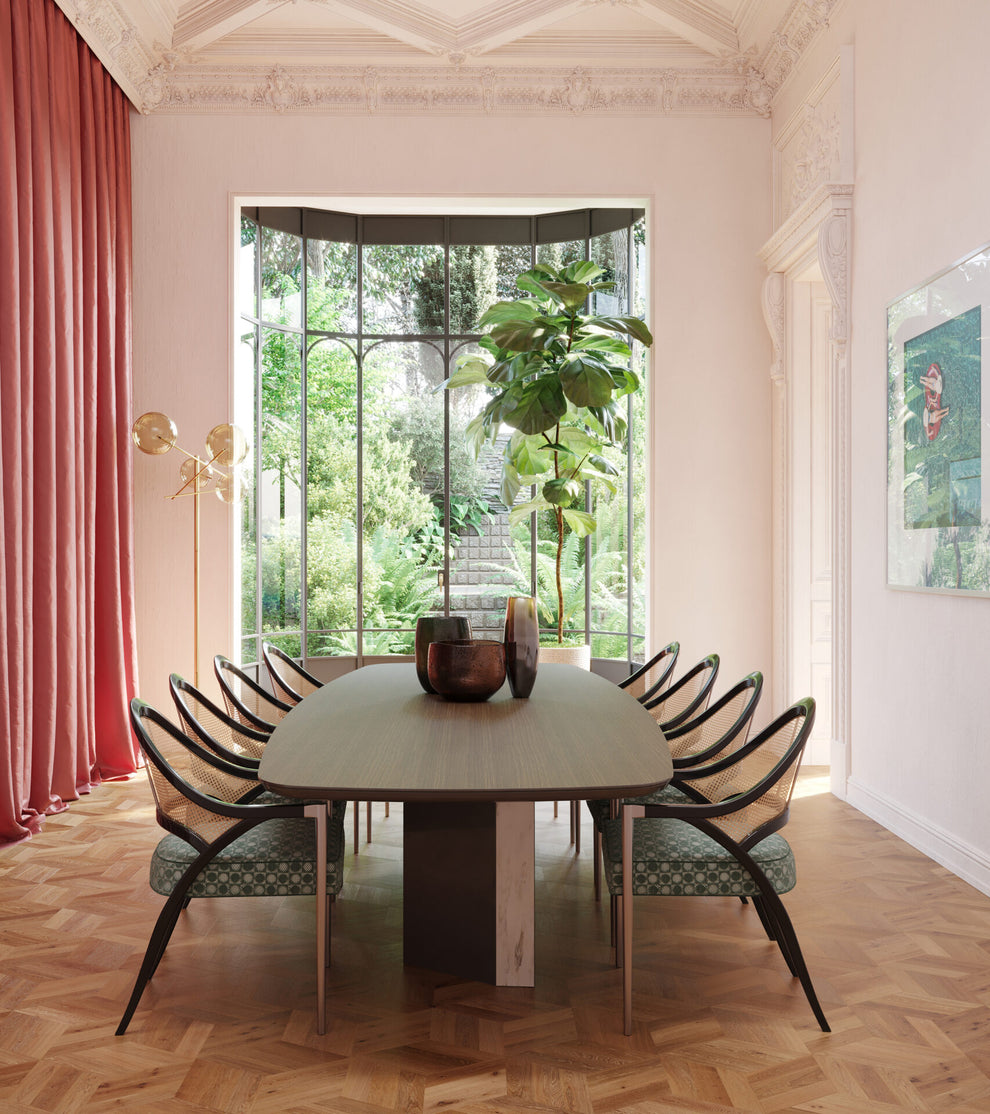 Compass Dining Chair - Solid Wood Rattan Steel Dining Chair India ...