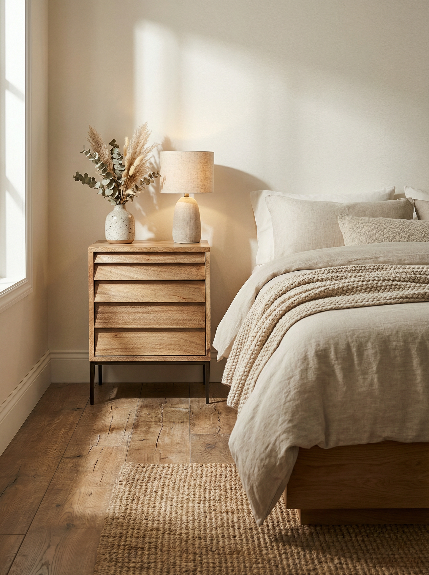 Dazbog Solid Wood Bed Side