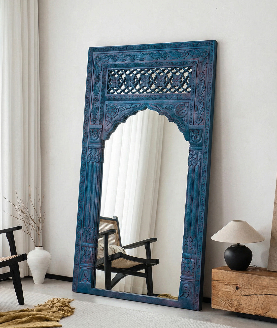 Dhwij Carved Mirror