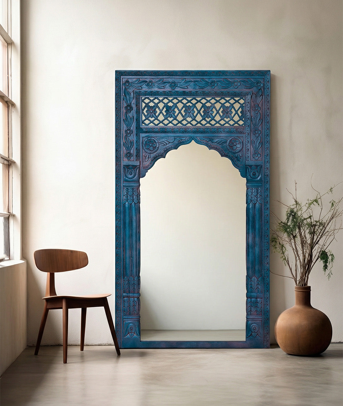 Dhwij Carved Mirror