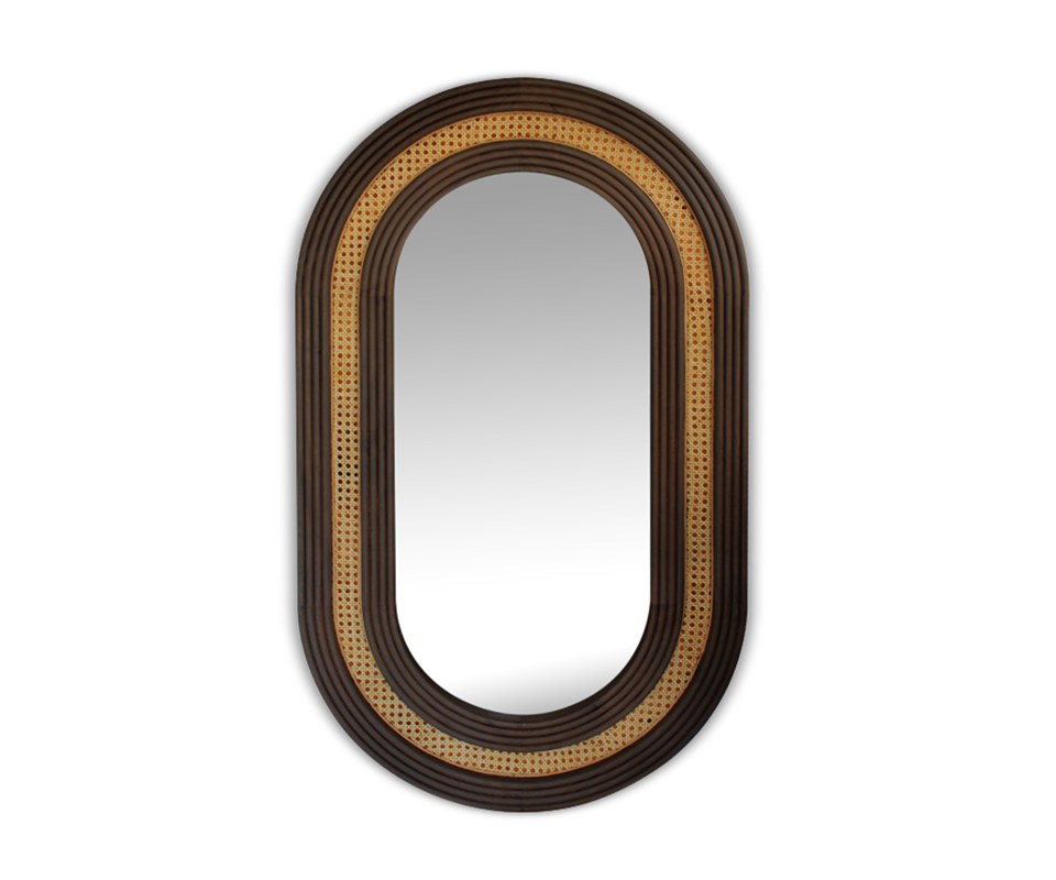 Ehra Rattan Mirror - Lakkadhaara
