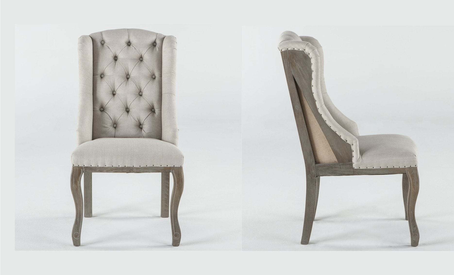 Enna Solid Wood Wing Dining Chair - Lakkadhaara