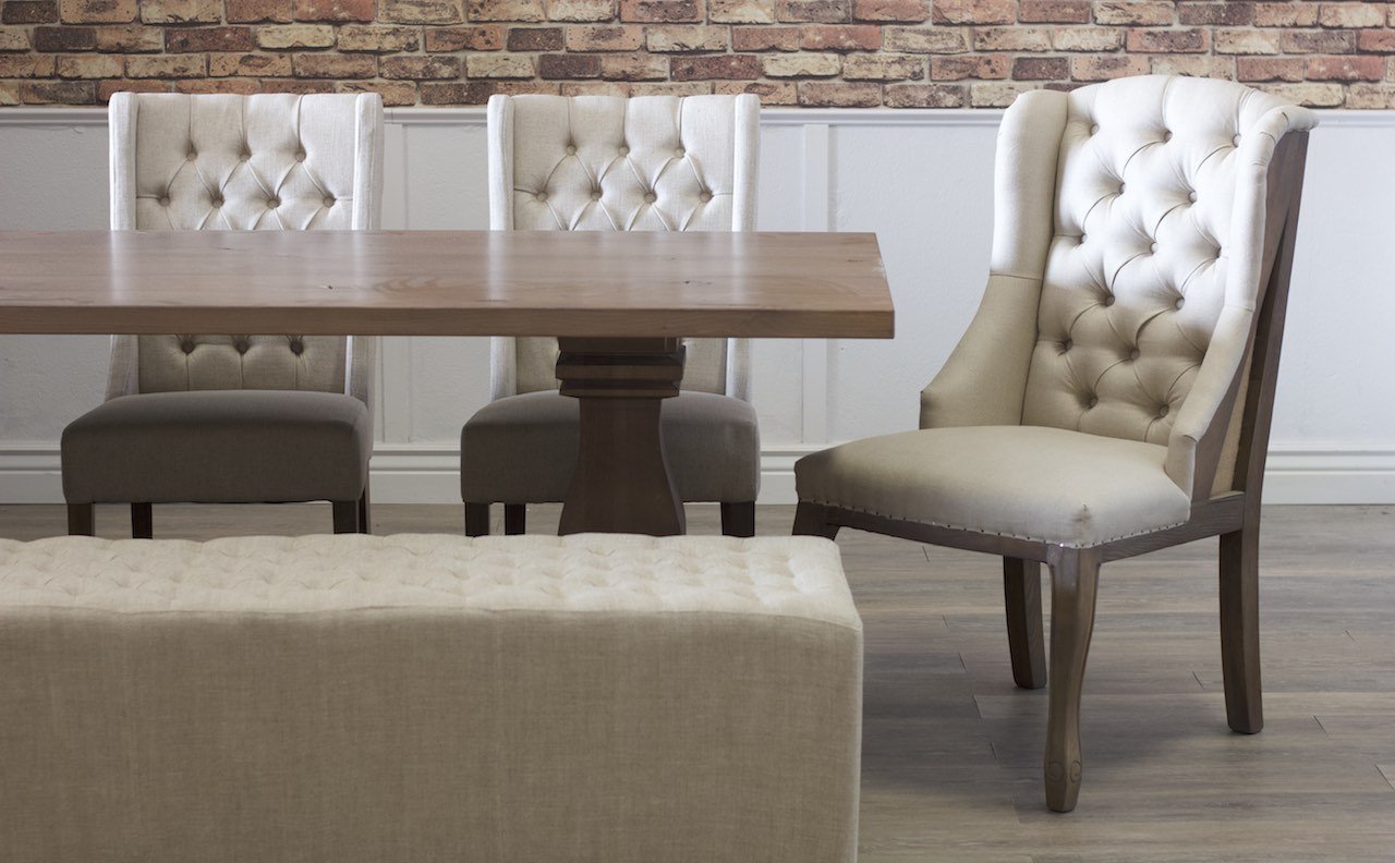 Enna Solid Wood Wing Dining Chair - Lakkadhaara