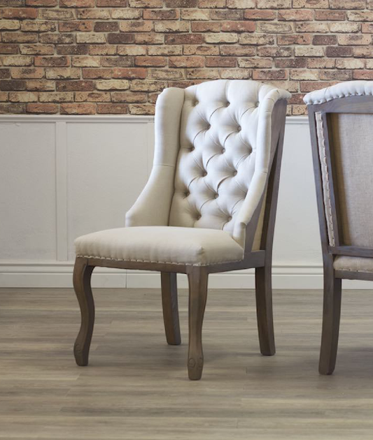 Enna Solid Wood Wing Dining Chair