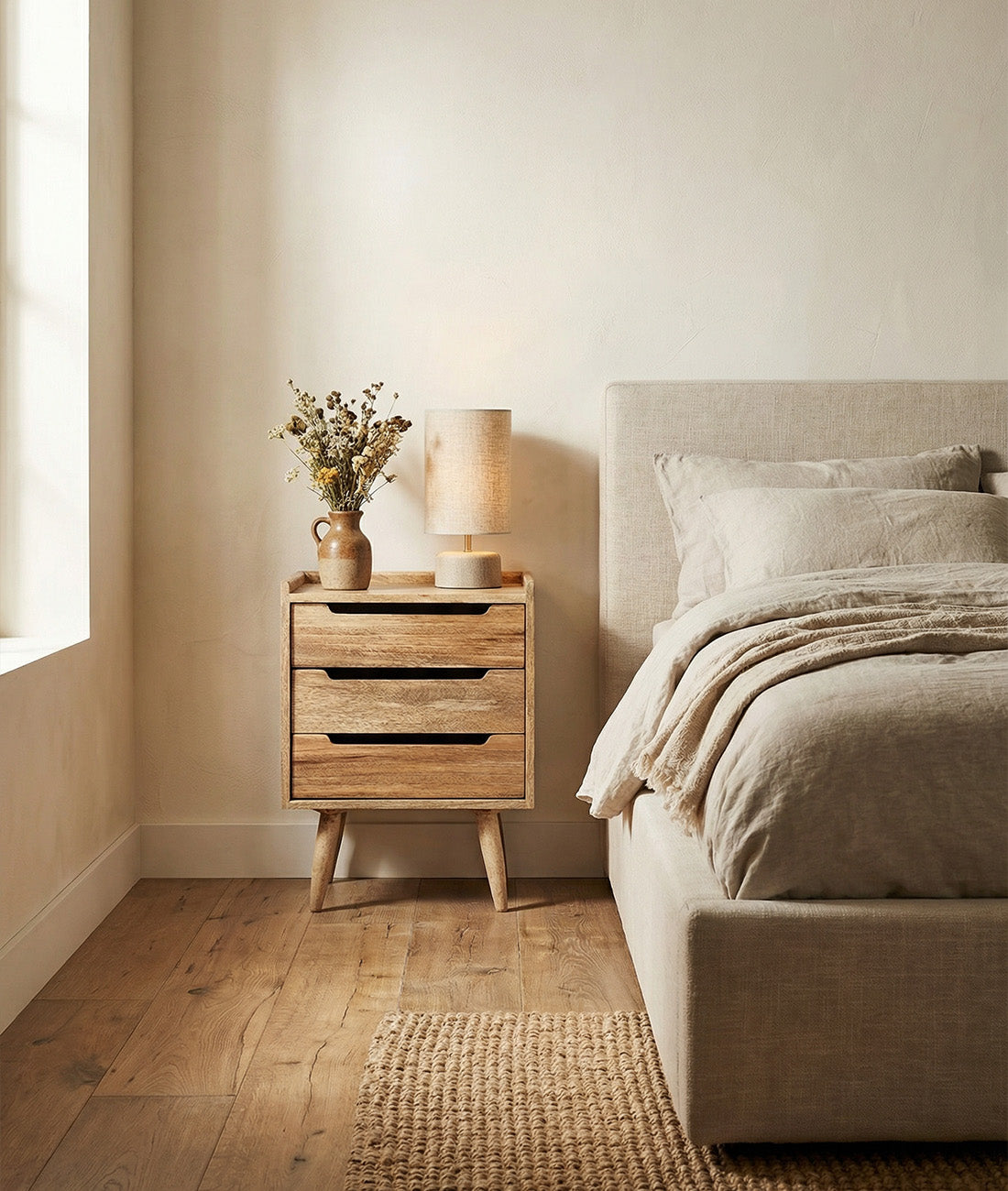 Finola Solid Wood Bed Side