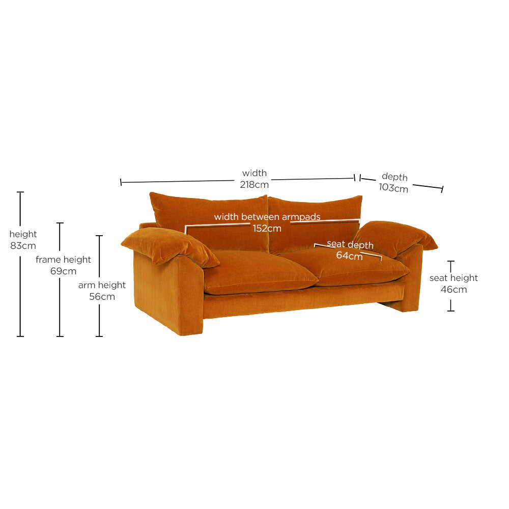Measurement of Gloria Sofa
