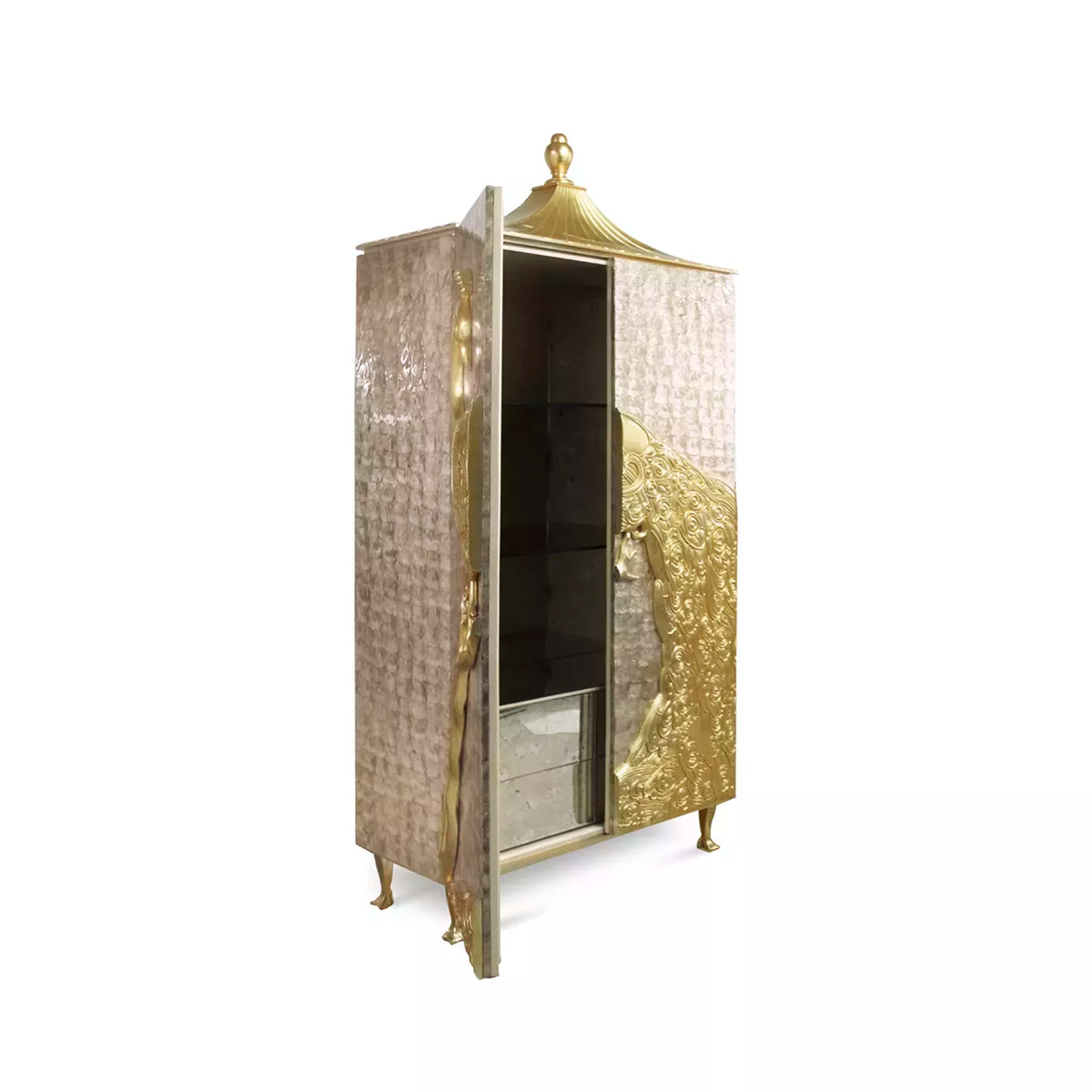 Golden Peacock Wardrobe side open  view