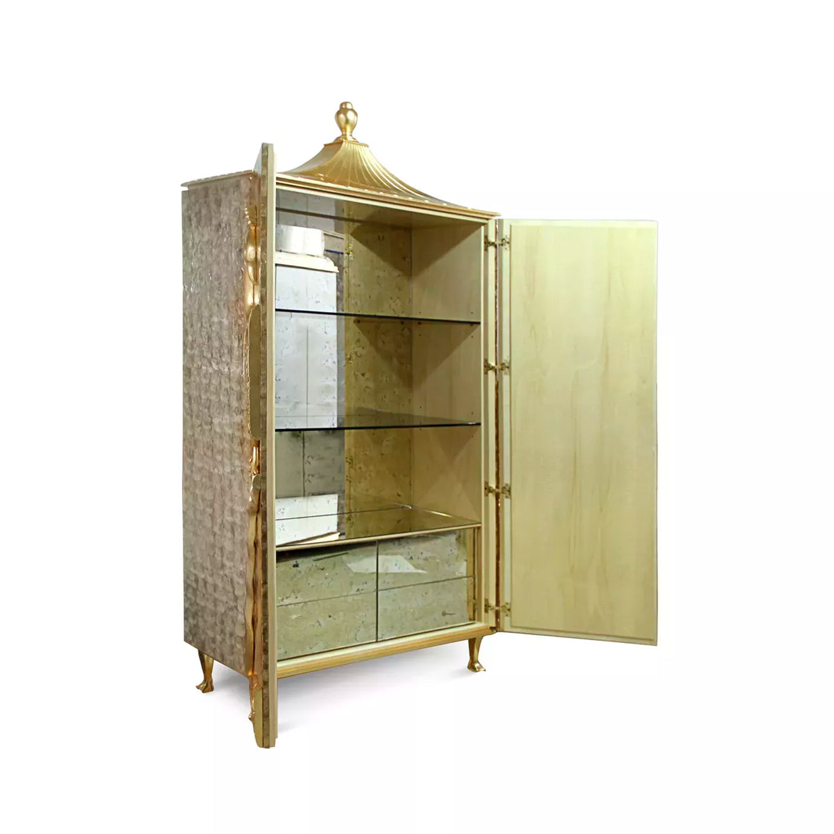 Golden Peacock Wardrobe open view