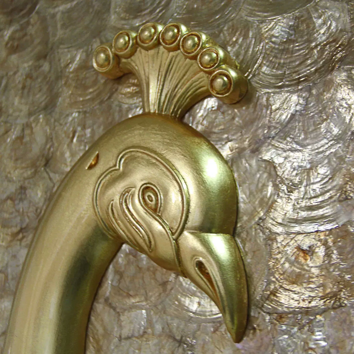 Golden Peacock Wardrobe Handcrafted from solid mango wood