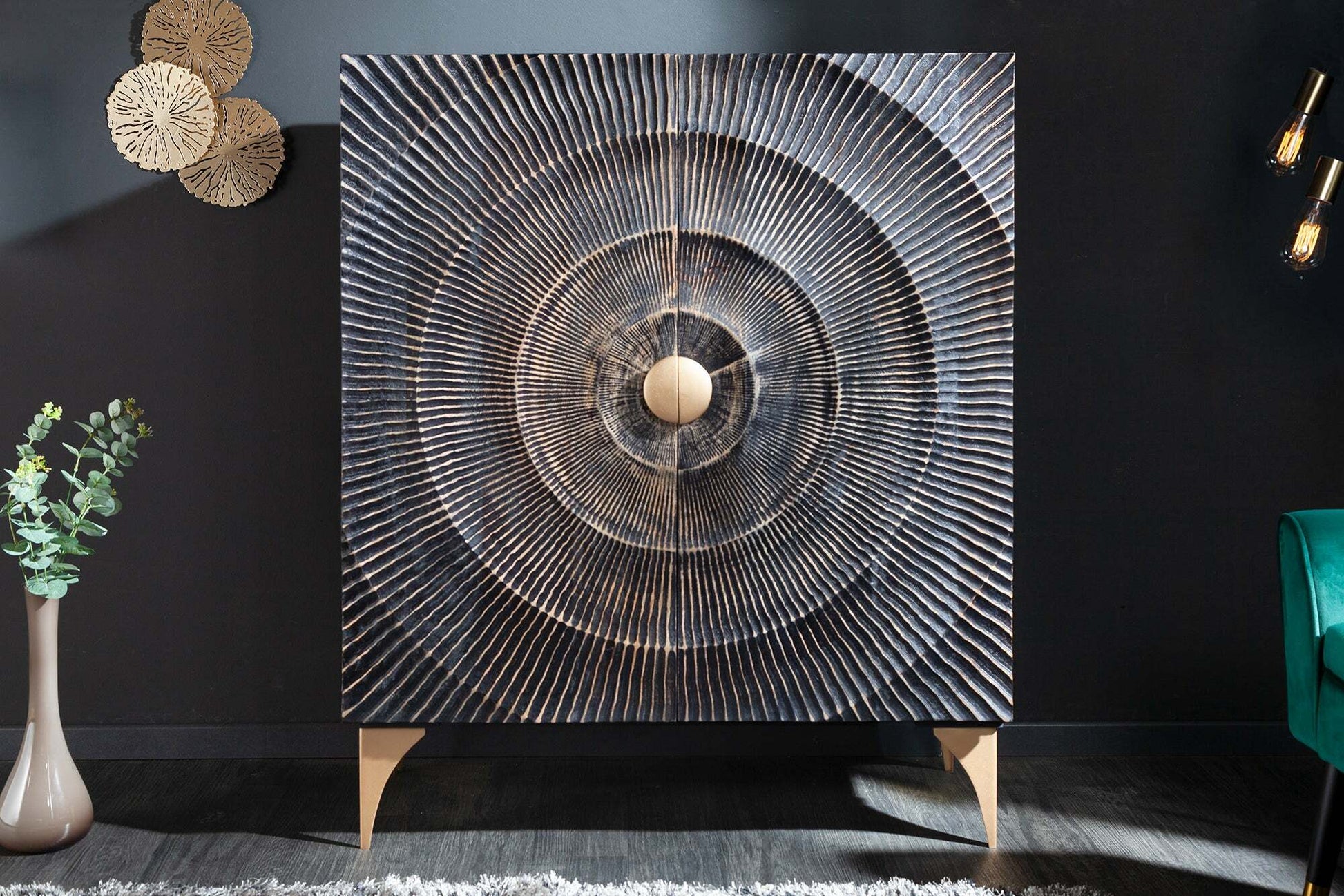 Golden Sunburst Cabinet - Lakkadhaara