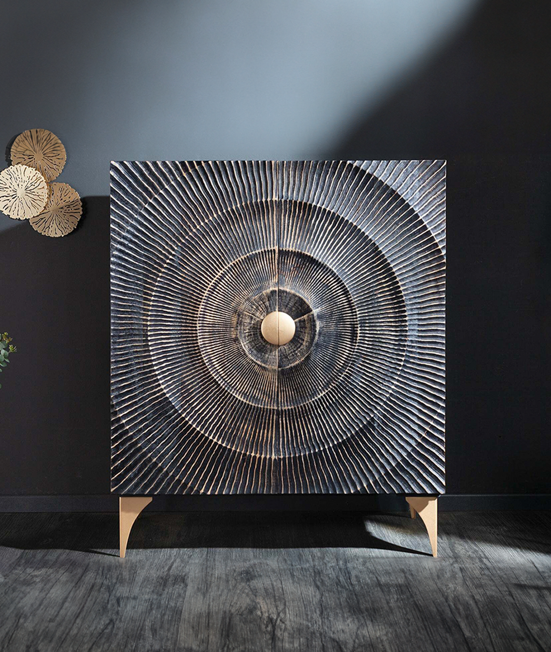 Golden Sunburst Cabinet - Lakkadhaara