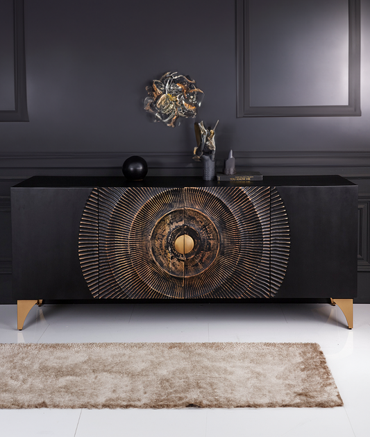 Golden Sunburst Sideboard - Lakkadhaara