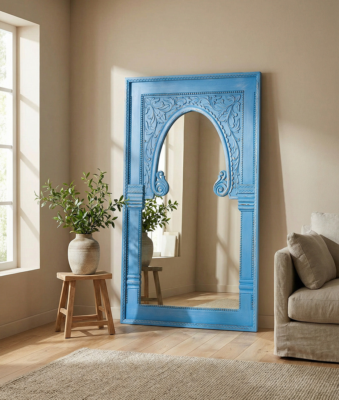 Ishwa Carved Mirror