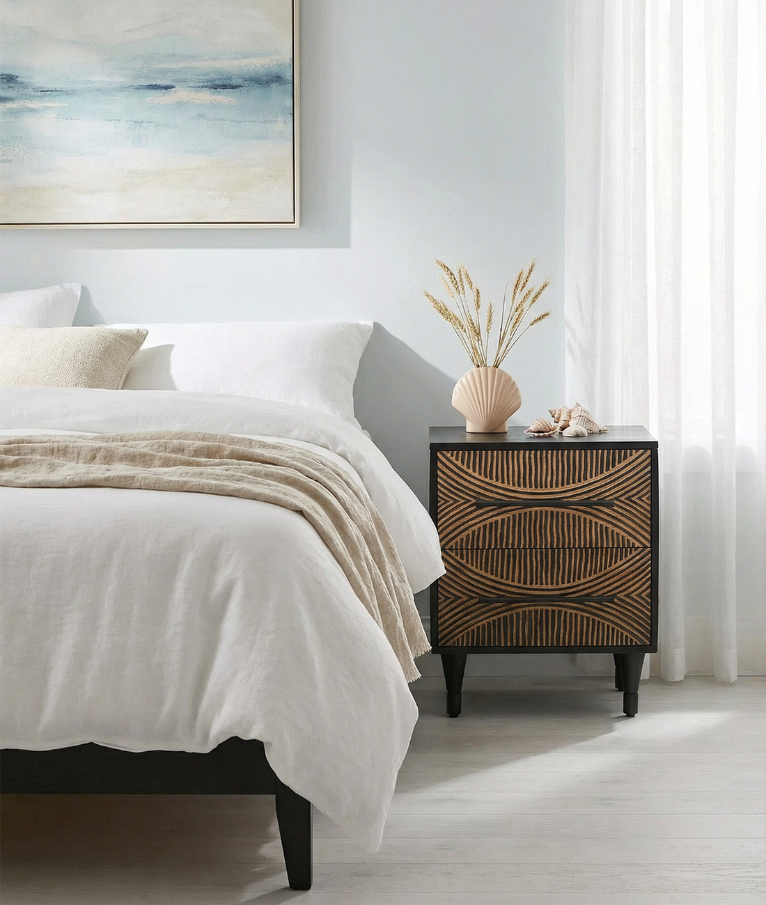 Izzy Carved Bed Side