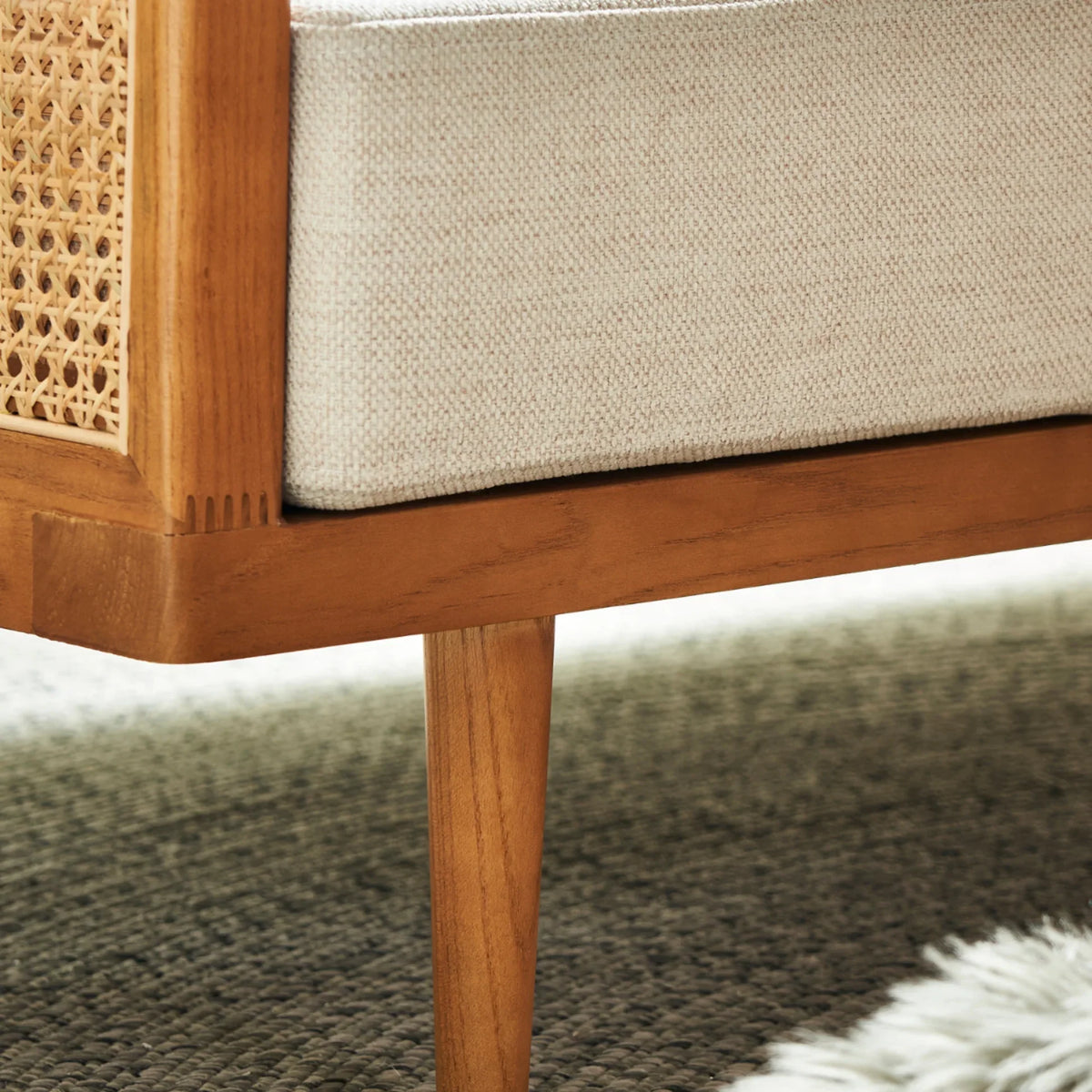 leg detailing of Jenny 2 Seater Sofa
