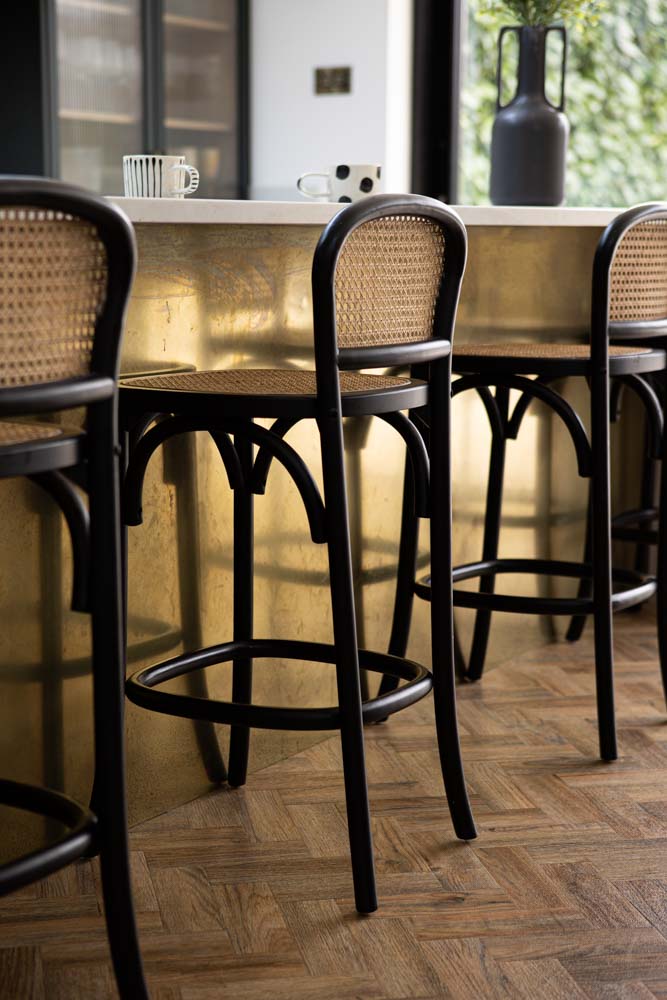 Murphy Bar Chair - Mango Wood Hand Woven Cane Bar Chair India