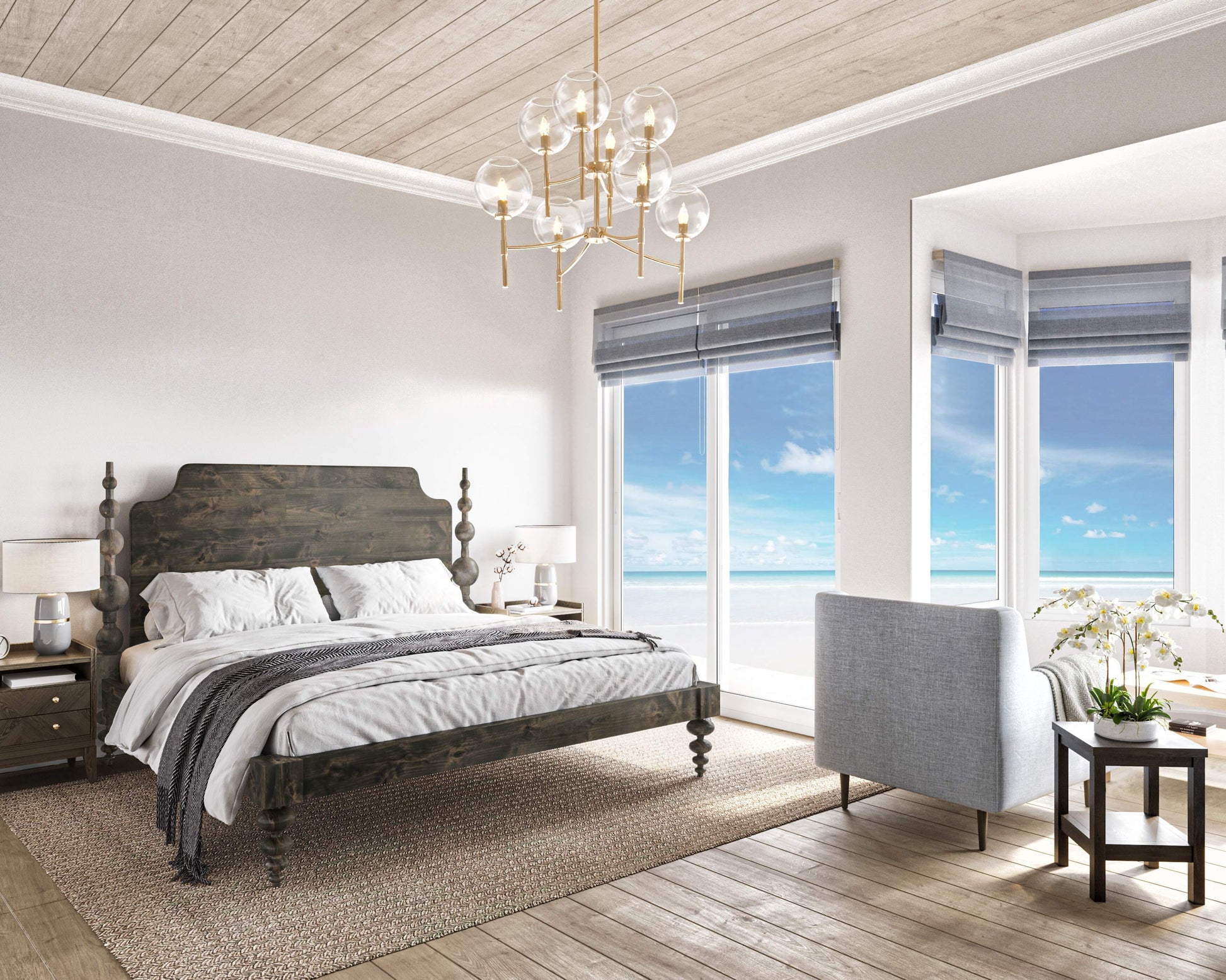 Opal Solid Wood Bed - Lakkadhaara