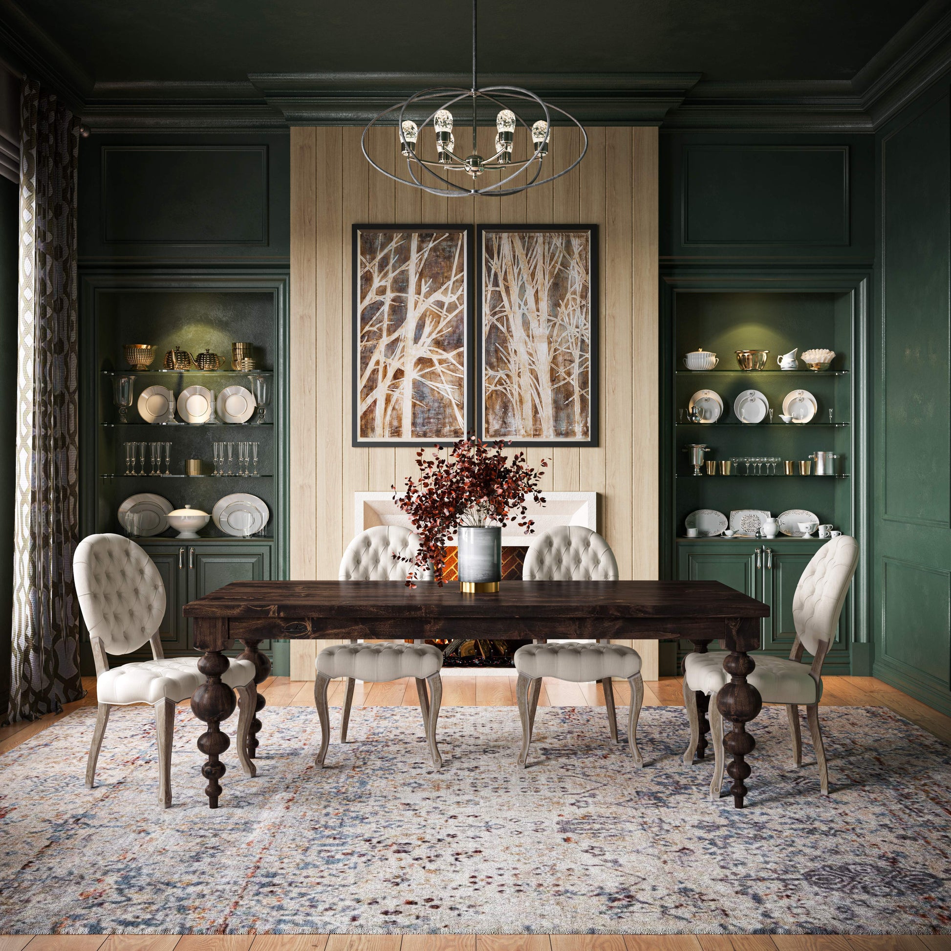 Opal Solid Wood Dining Table – Lakkadhaara