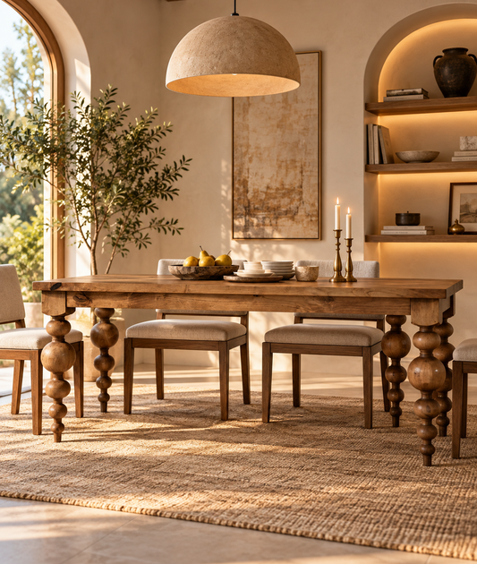 Opal Solid Wood Dining Table