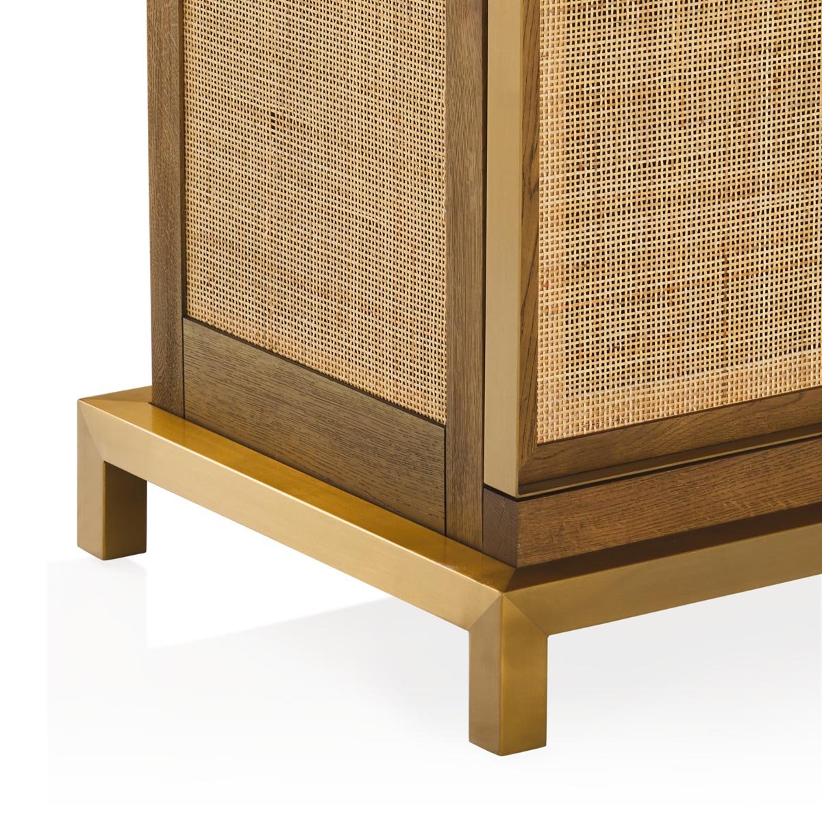 Orami Rutledge Orami Cabinet - Solid Wood Natural Rattan Cabinet India – Lakkadhaara