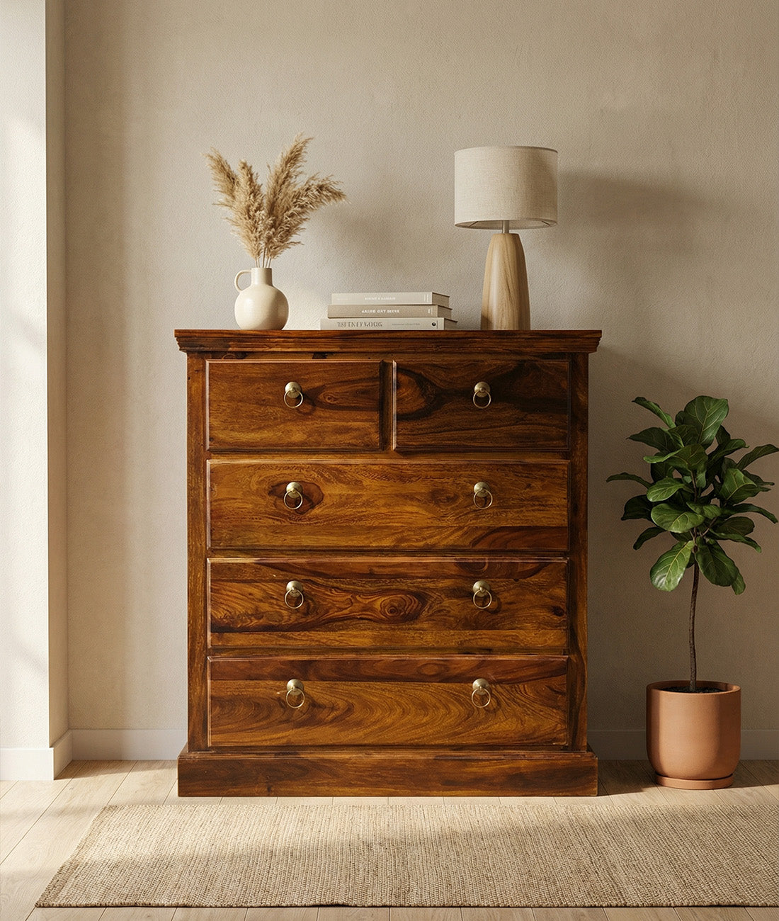 Pancha Solid Wood Chest Of Drawers