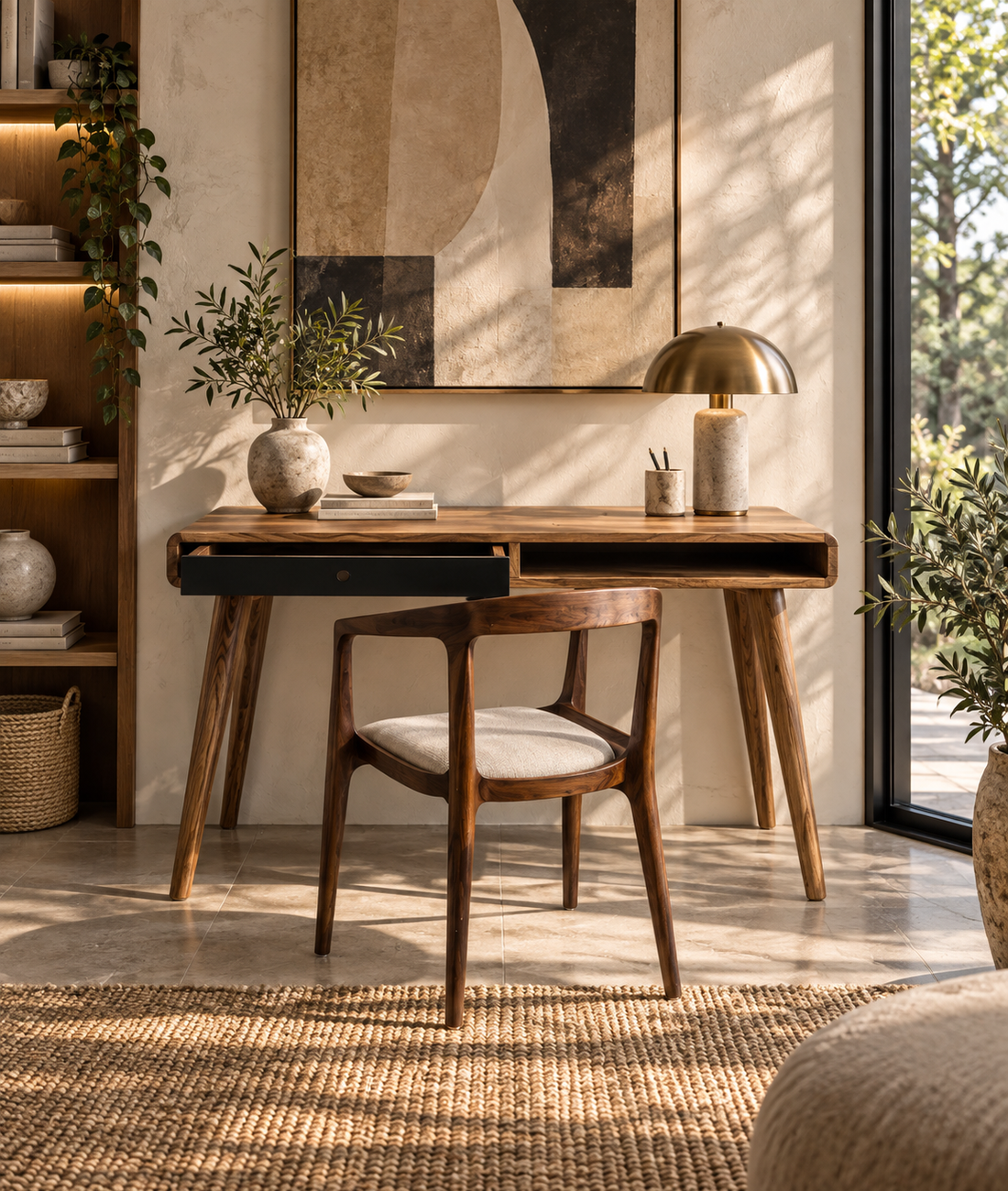 Porto Solid Wood Study Table