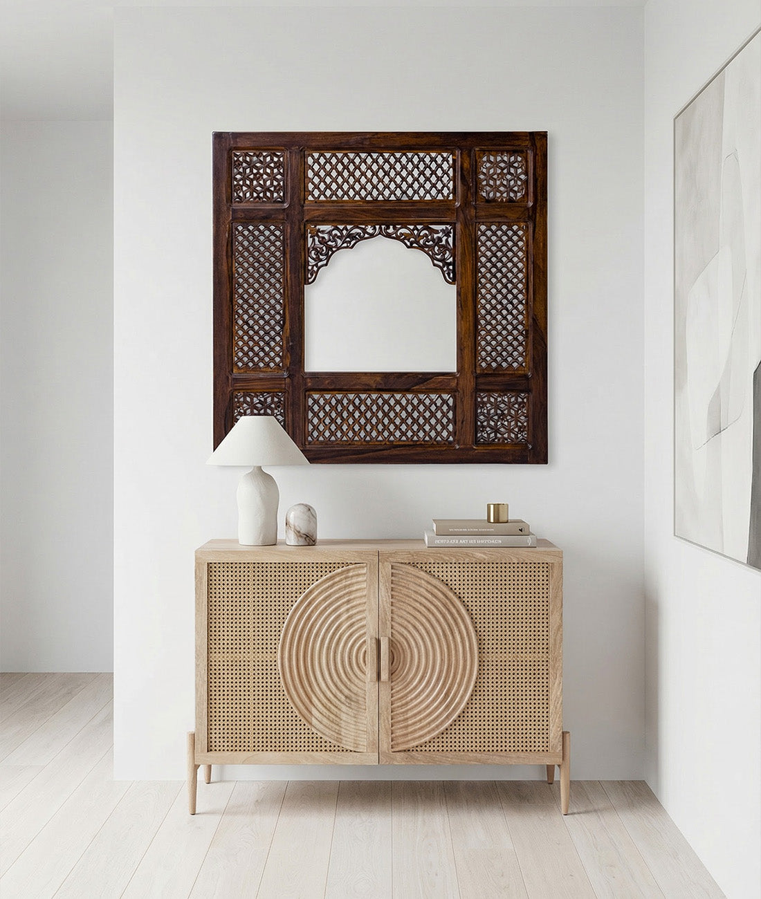 Rajasthani Carved Wooden Jharokha