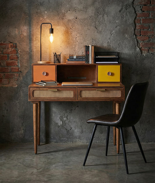 Rattan Study Desk