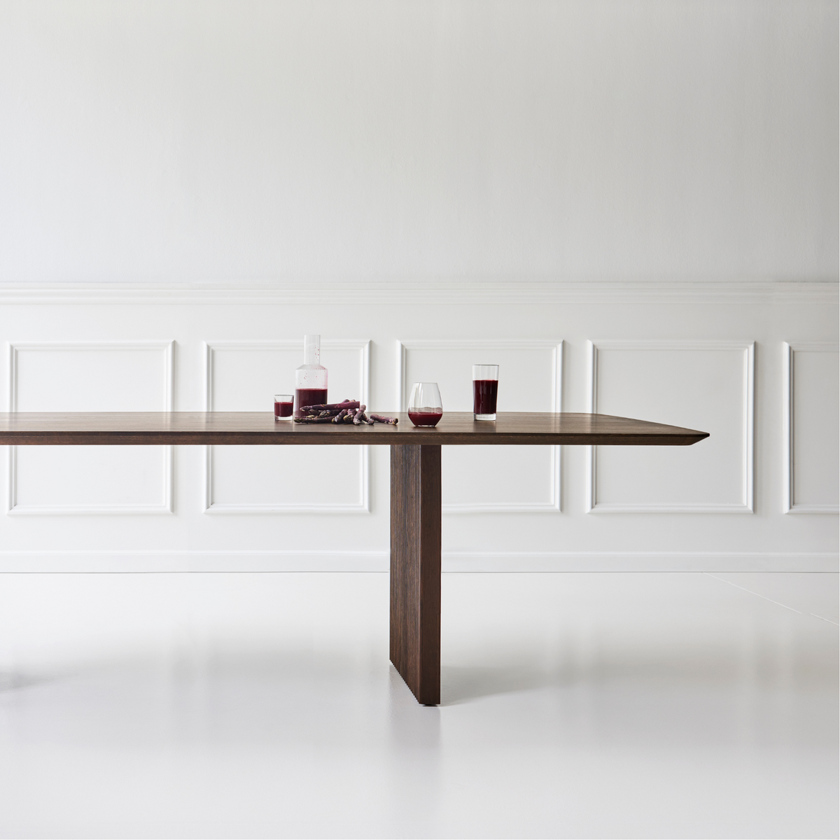 Rhombus Dining Table - Solid Wood Sleek Dining Table India – Lakkadhaara
