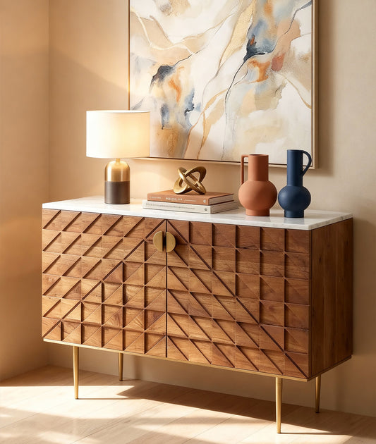 Romulus Marble cut Cabinet