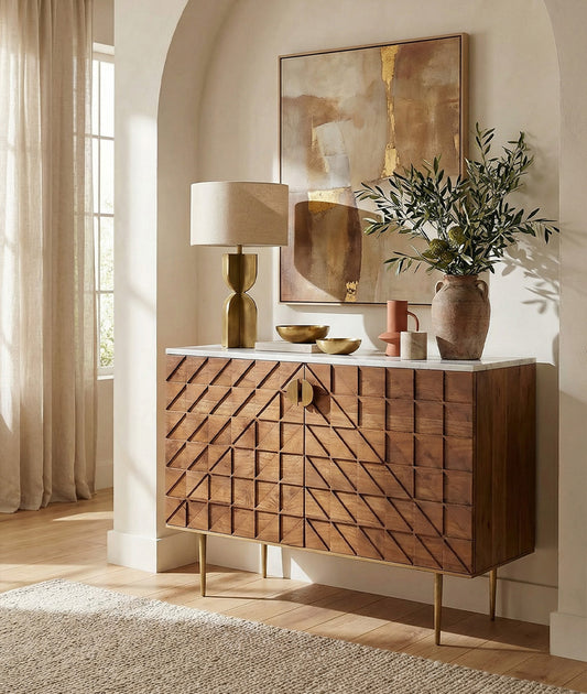 Romulus Marble cut Cabinet