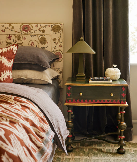 Tughluq Bed Side with wooden legs