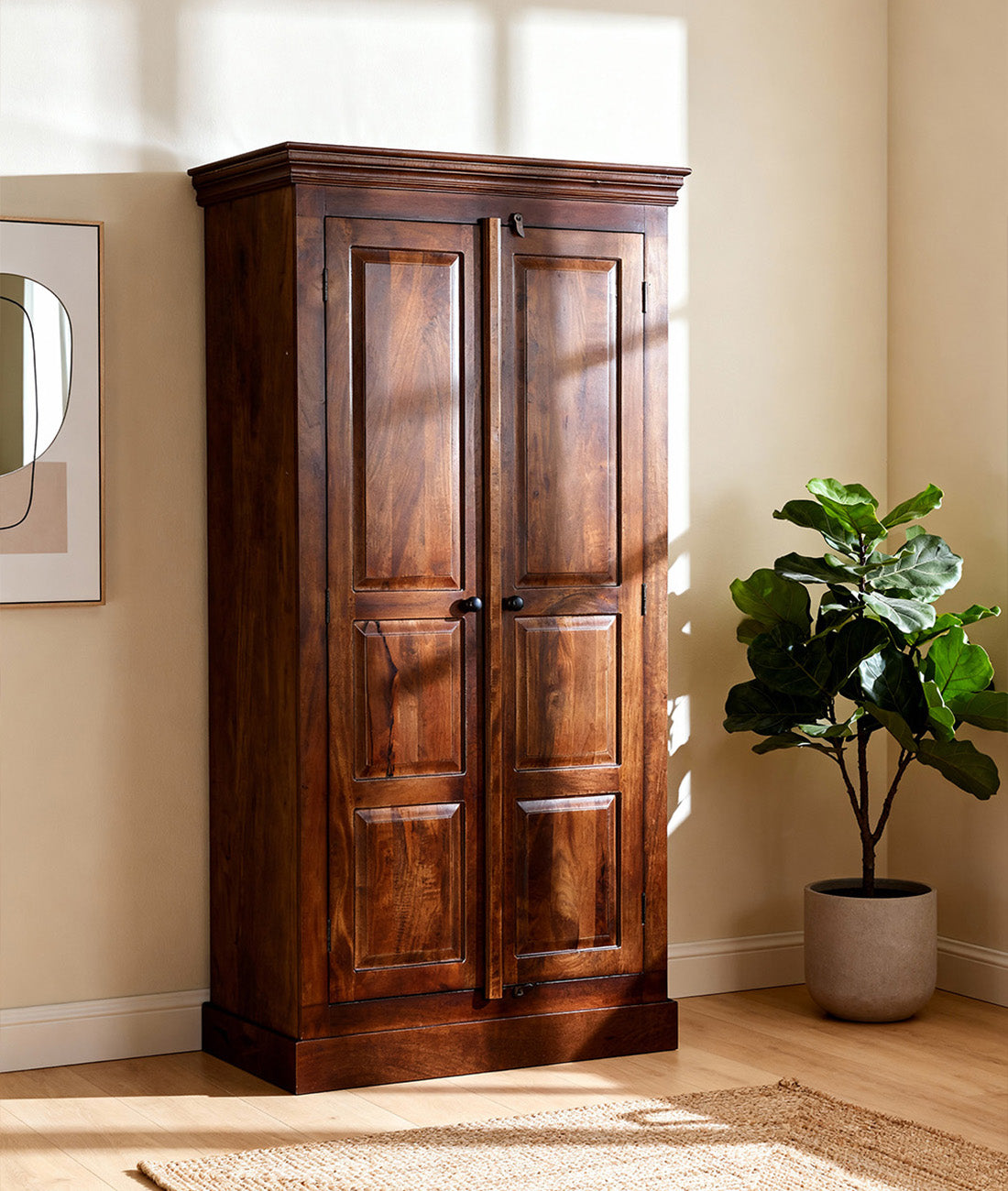 Urban Solid Wood Wardrobe side view