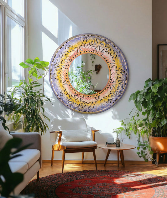 Bhaarav Carved Mirror